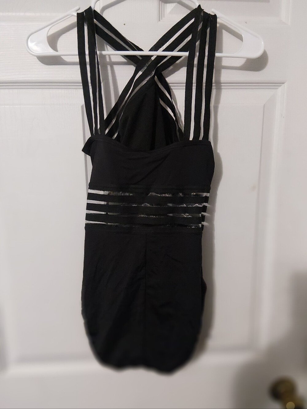 Kenneth Cole New York Black One-Piece Swimsuit with Straps